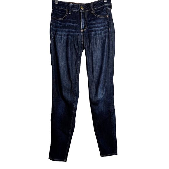 American Eagle Outfitters Skinny Jeggings Super Super Stretch Size 2 Dark Wash - Picture 1 of 5